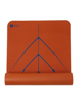 TEGO Stance Truly Reversible Yoga Mat with GuideAlign - (Without Bag ) (Colour - BRONZE NAVY, Size - 5 MM) by Total Sporting And Fitness Solutions Pvt Ltd