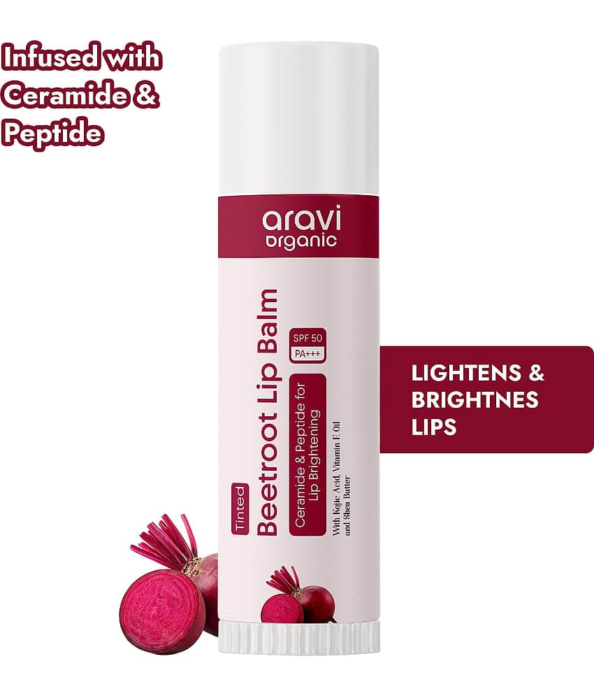 Aavi Organic Tinted Lip Balm With SPF 50 PA+++ Kojic Acid & Ceramide For Lip Brightening , 5g