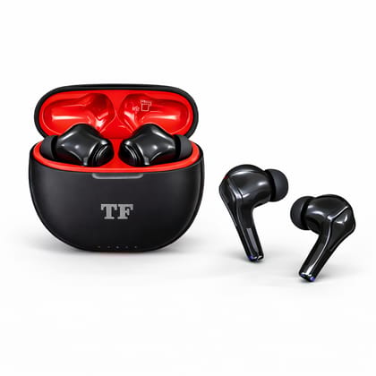 Tech & Future True Wireless Earbuds with Charging Case | Bluetooth 5.3 | Deep Bass & Clear Sound | Comfortable Secure Fit | Fast Charging | Up to 15H Playtime