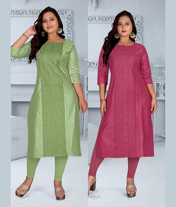 Hetsa Women Chanderi Embroidered A-line Kurti ( Multicolor )