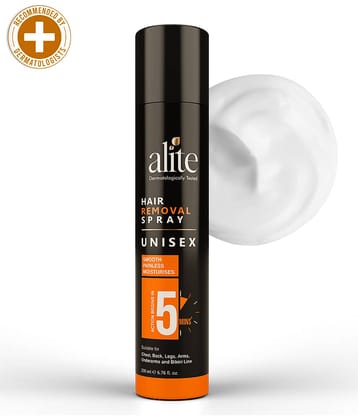 Alite Unisex Hair Removal Foam Spray - Nourishing & Healing Formula | Pain-Free | Gentle for Sensitive Skin 200 ml