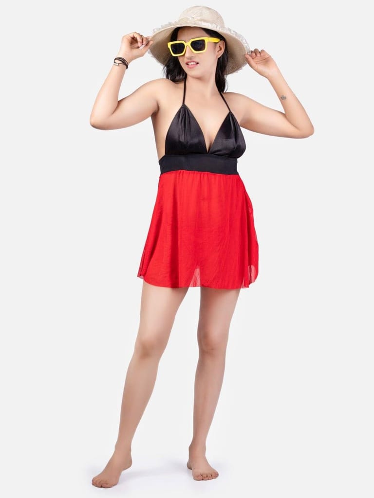 Sheer Net Hot Black Babydoll Bikini Night Dress for Honeymoon K13KRd - Nightwear & Loungewear | Buy online on ZillyBuy