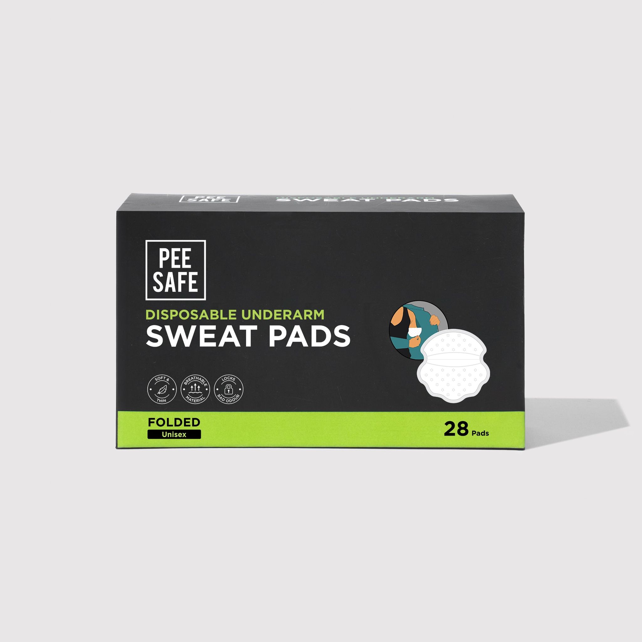 Disposable Underarm Sweat Pads (Folded) - 28 Pads - BYOC Disposable Underarm Sweat Pads (Folded) - 28 Pads - BYOC - Default Title