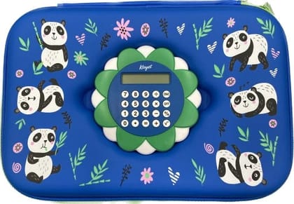 Rectangle Shaped Hard Case Pouch with Calculator-Panda