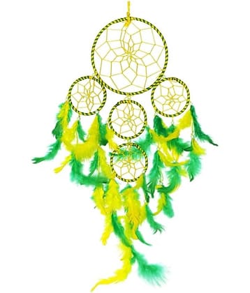Lucky Traders Feather Multicolour Dream Catcher - Pack of 1 ( X cms )