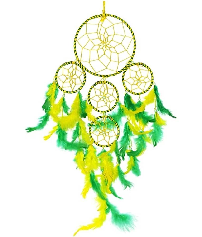 Lucky Traders Feather Multicolour Dream Catcher - Pack of 1 ( X cms )