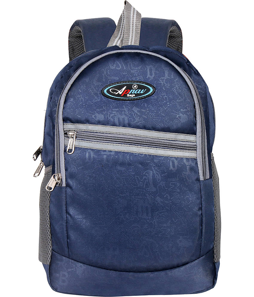 Apnav - Navy Blue Polyester Backpack For Kids