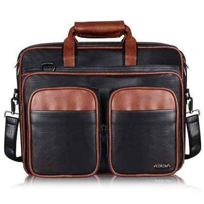 LOREM 28L Messenger Bag For Men - Faux Leather