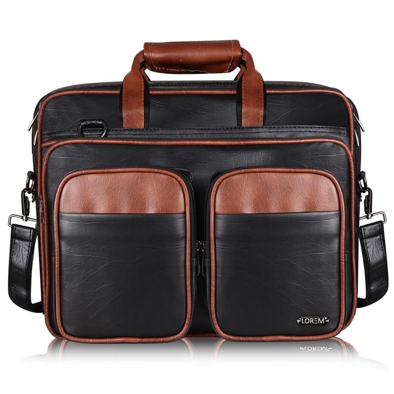 LOREM 28L Messenger Bag For Men - Faux Leather