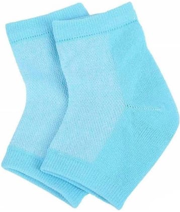 Anti heel crack set socks pain foot gel relief Heel Support  (1Pc) Multi Color