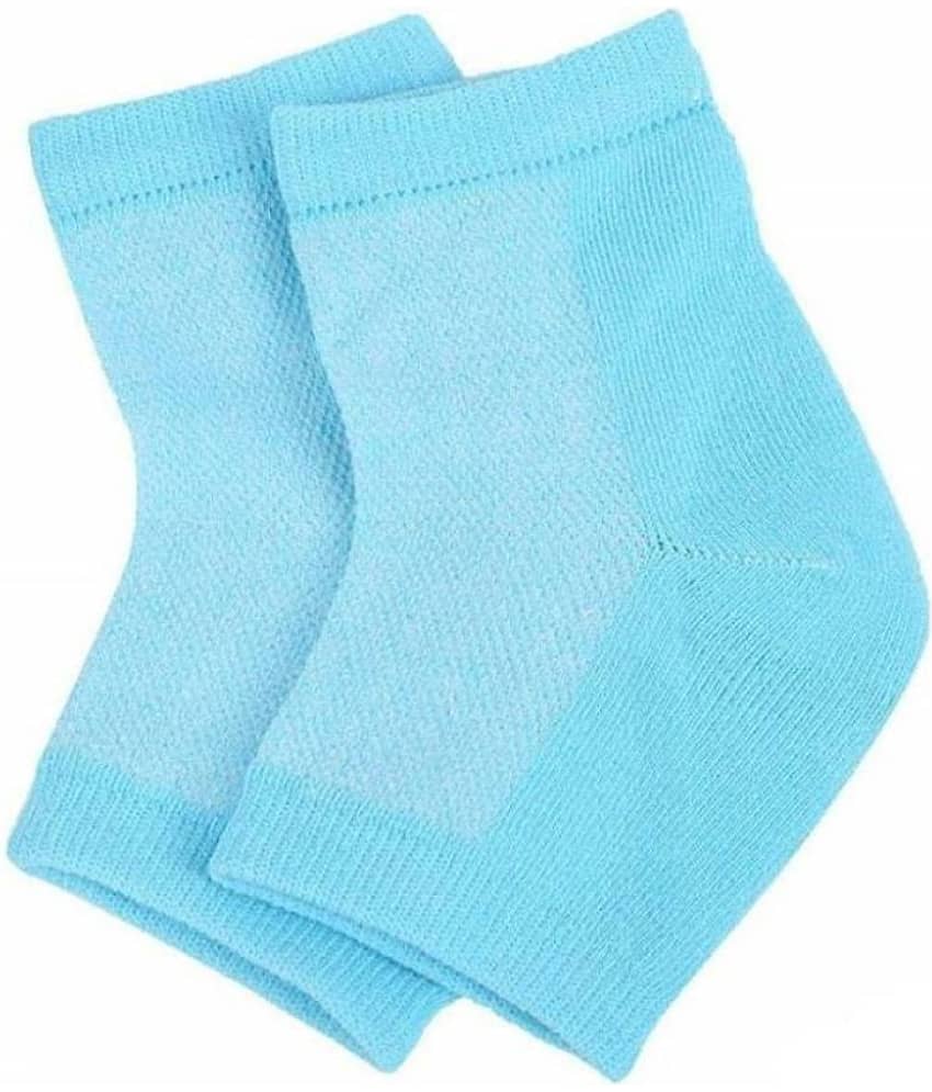 Anti heel crack set socks pain foot gel relief Heel Support  (1Pc) Multi Color