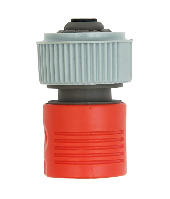 Divine Tree Plastic Hose Connector for Water Stop, Grey & Orange - 3/4 Inch