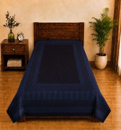 Hand Block Bagh Cotton Single Bedsheet 