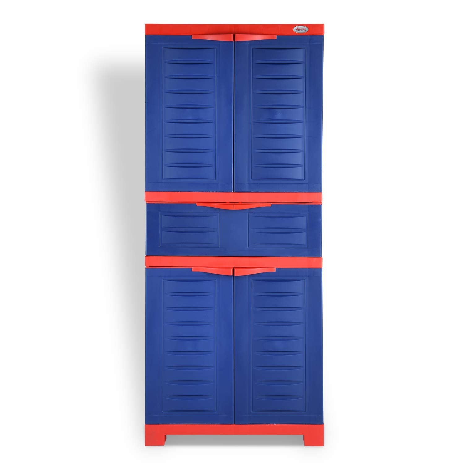 Supreme Furniture Fusion 2 MDR 01 Multipurpose Dust and Waterproof 2 Cabinets with 1 Drawer Virgin Plastic Cupboard/Almirah for Home, Living Room, Kids