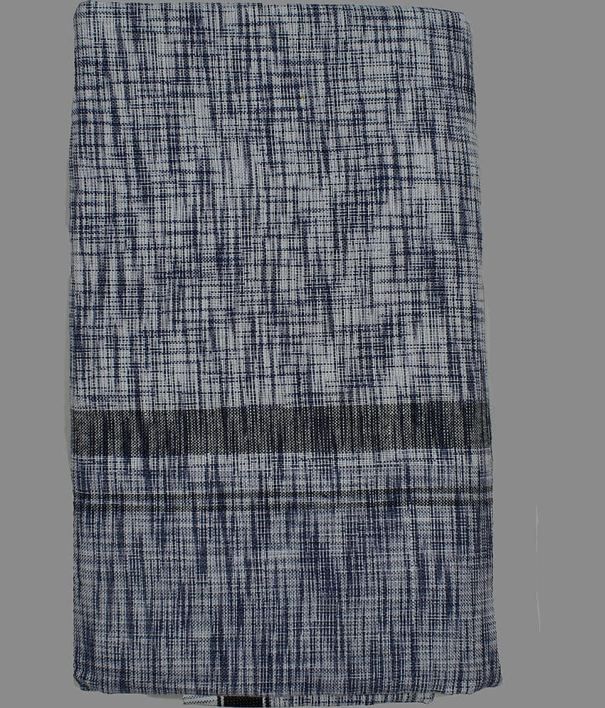 Shyam Handloom Cotton Men's Dhoti Navy Blue ( Pack of 1 )