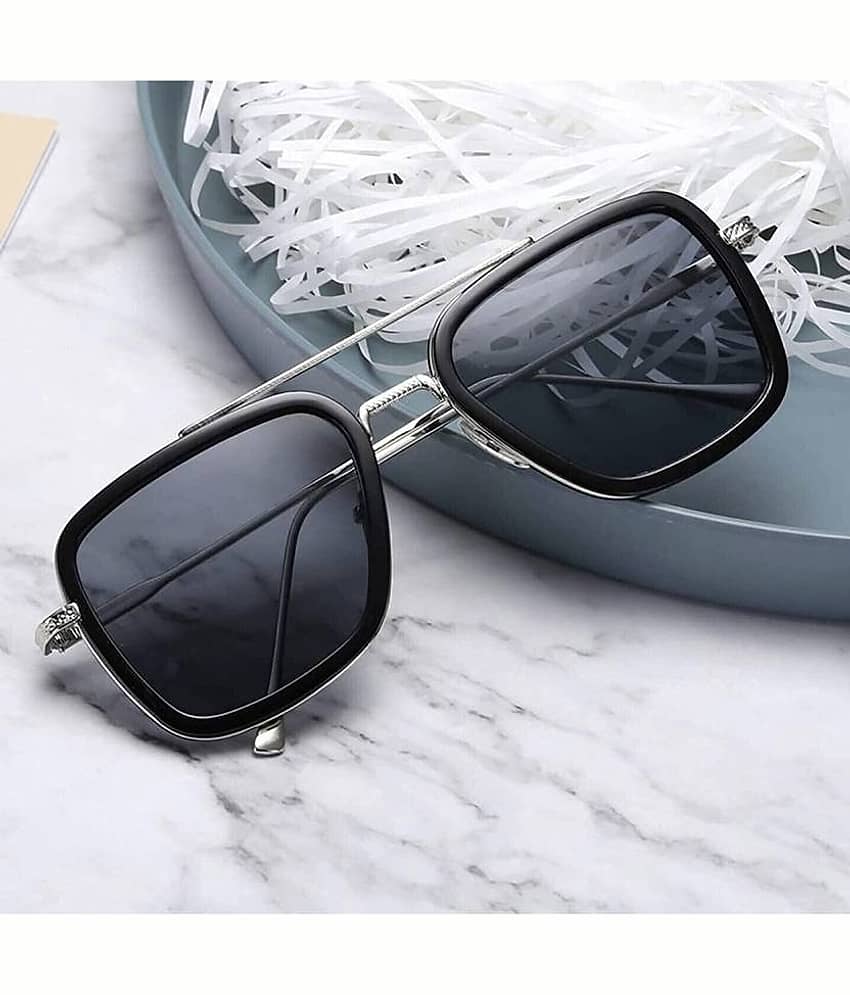 mahek accessories Silver Rectangular Sunglasses ( Pack of 1 )