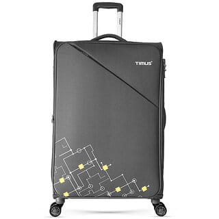Flash 78 cm Stylish Check-in Travel Luggage & Suitcase  For Men and Women Grey