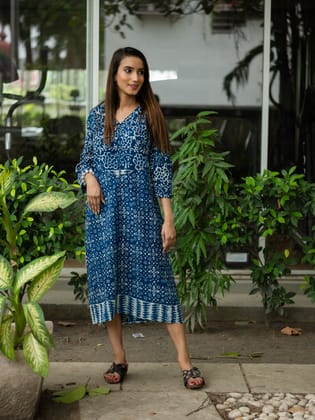 Indigo flair Kurta-3XL
