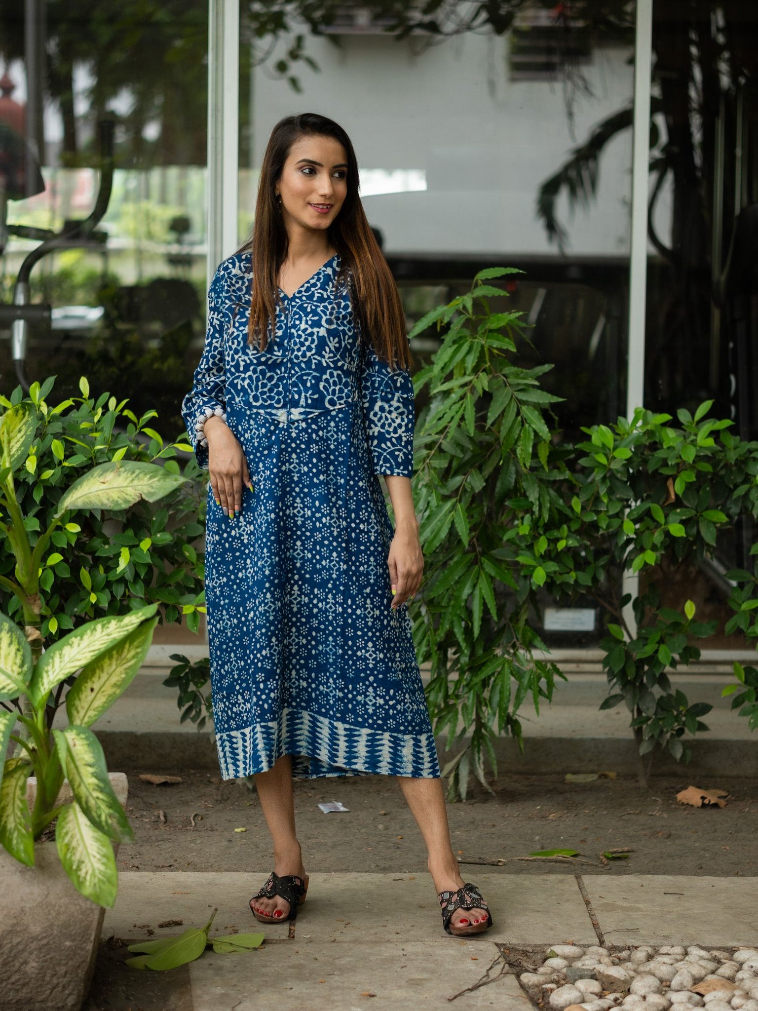 Indigo flair Kurta-3XL