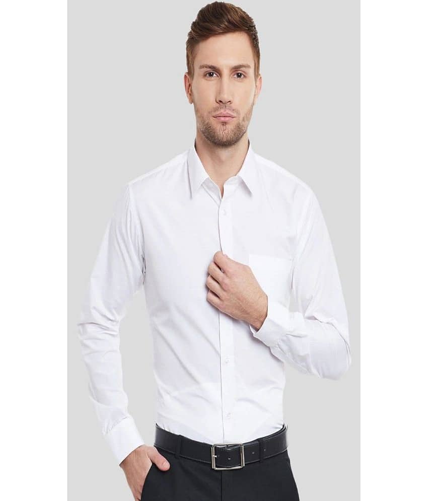 ABUHUB - White Cotton Regular Fit Men's Formal Shirt ( Pack of 1 )