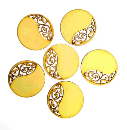 Brand Zero MDF Swirls Coasters - Pack of  6 pcs