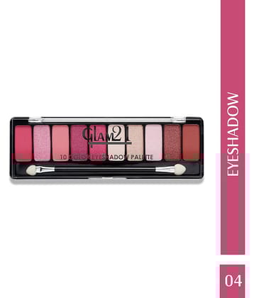 Glam21 10 Color Eyeshadow Palette LongLasting mattes and creamy shimmers 13.5g Shade-04