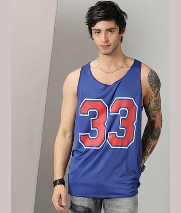 RodZen Pack of 1 Polyester Gym Vest For Men ( Blue )