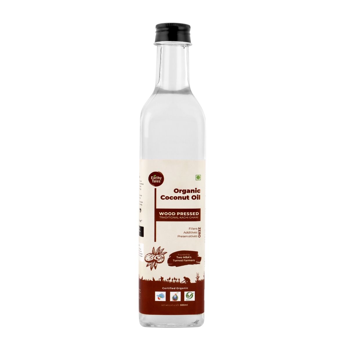Earthy Tales Organics Organic Coconut Oil - Wood-Pressed Coconut Essence, 3 L
