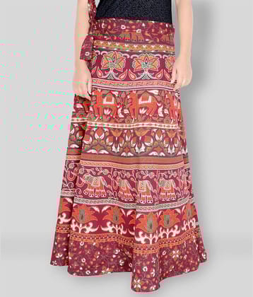 Sttoffa - Maroon Cotton Women's Wrap Skirt ( Pack of 1 )
