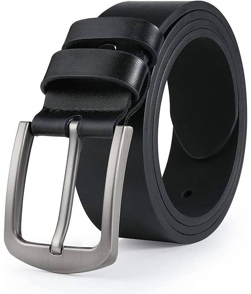 Elite Crafts - Black 100% Leather Men's Formal Belt ( Pack of 1 )