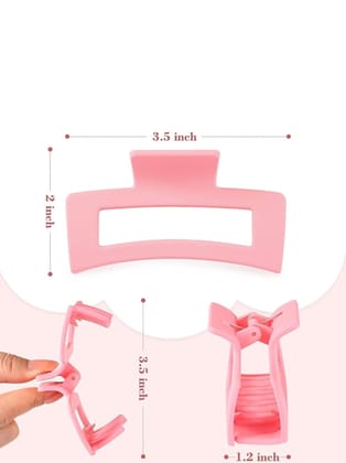 Stylish Matt Finish Hair Claw Clips Pack of 4