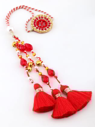 Bulk Traditional Red Lumba Rakhi-Pack of 10
