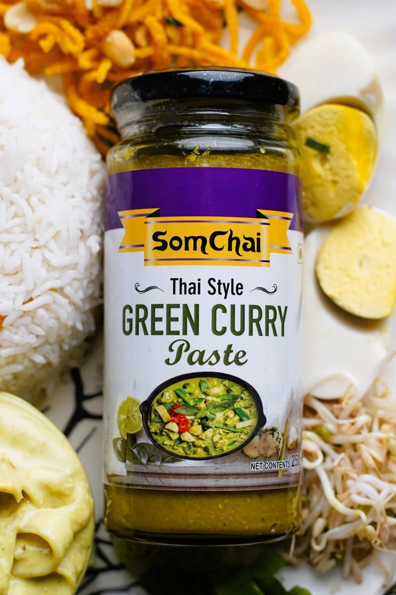 Somchai Thai Green Curry Paste Veg (250g) | Authentic Thai Cooking Base | Vegetarian