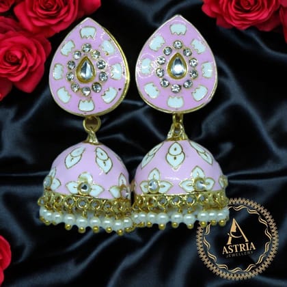 Pink Teardrop Earrings