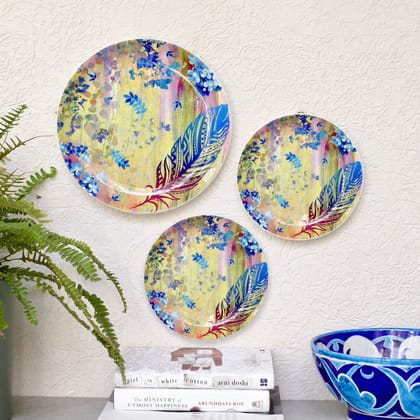 Feather Forest Wall Plate-Large: 26 Cm