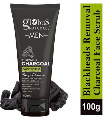 Globus Naturals Activated Charcoal Face Scrub for Men, 100gm