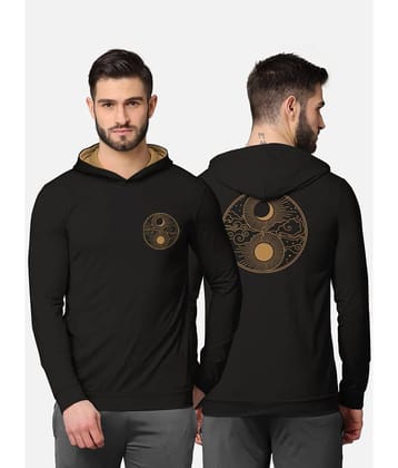 BULLMER Pack of 1 Cotton Blend Regular Fit Men's T-Shirt ( Black )