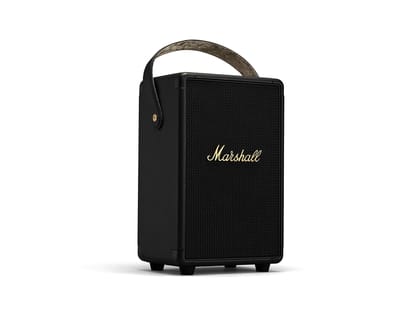 Marshall Tufton 80 Watt Wireless Bluetooth Portable Speaker (Black & Brass) Marshall Tufton 80 Watt Wireless Bluetooth Portable Speaker (Black & Brass) - Black