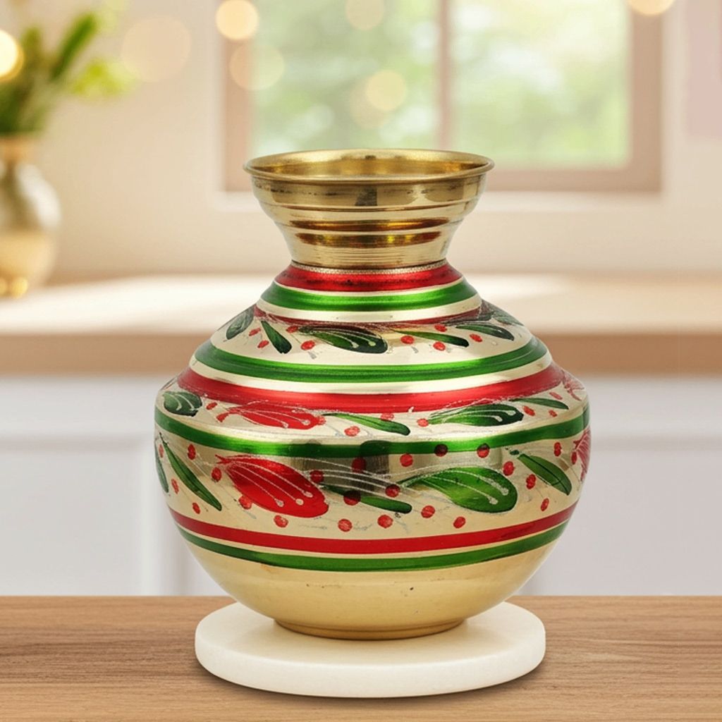 Brass Coloured Matka, 5.5 Liter (ZMAS175 C)