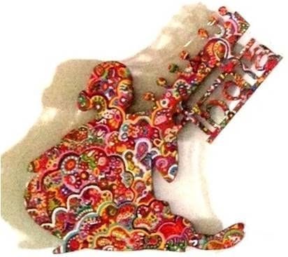 Fridge Magnets Prisma Clouds Art Work India Lady with Sitar Shaped - Pooja Needs | Buy online on ZillyBuy