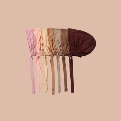Adjustable Hijab Cap - Pack of Seven