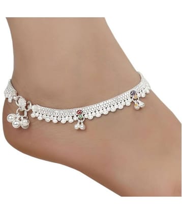 AanyaCentric - Silver Anklets ( Pack of 1 )