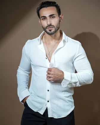 Bluecorp Enterprise Classic Polycotton Solid Casual Shirts for Men (Color-White Size-M) Bluecorp Enterprise Classic Polycotton Solid Casual Shirts for Men (Color-White Size-M)