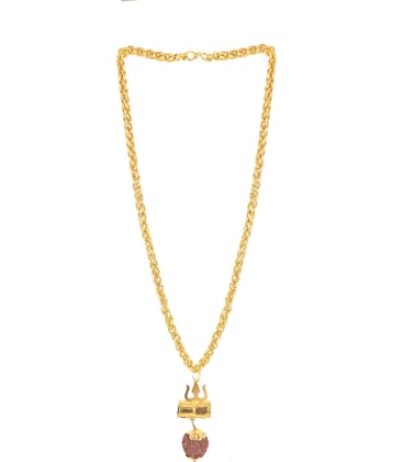 SHANKHRAJ MALL LORD SHIVA DAMRU PENDENT AND CHAIN NECKLACE-100302