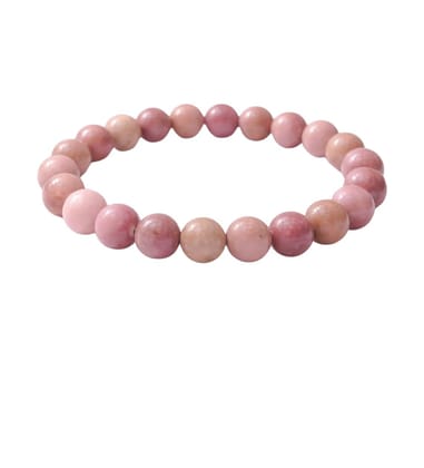 Natural Crystal 8mm Rhodonite Bracelet (Light Purple)-PID64912