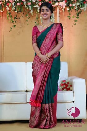 Graceful Sea Green Printed Soft Silk Designer Saree - J-153