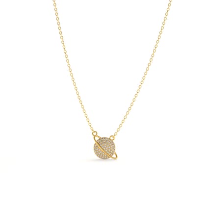 Globe Necklace-18k Gold Plated