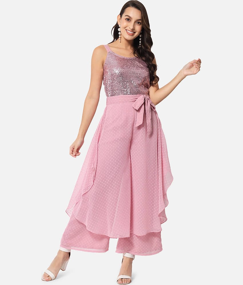 ALL WAYS YOU - Pink Georgette Regular Fit Women's Jumpsuit ( Pack of 1 )