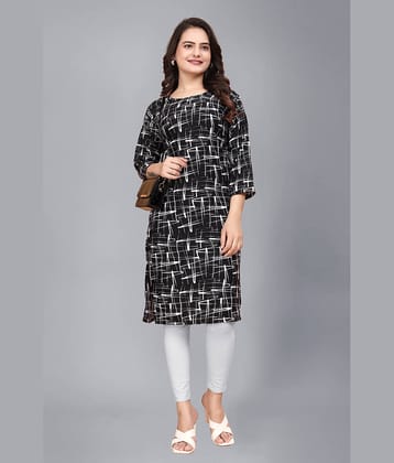 AK FASHION MALL Pack of 1 Crepe Printed Straight Women's Kurti - ( Multicolor )