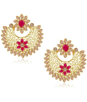 Sukkhi Shimmering Gold Plated LCT Chandbali Earring Set for Women